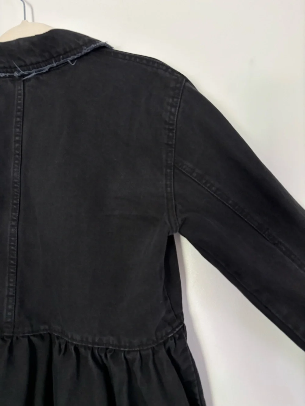 Free People Willow Black Denim Peplum Jacket Size XS-Small Grunge Whimsigoth A93 - Picture 15 of 16